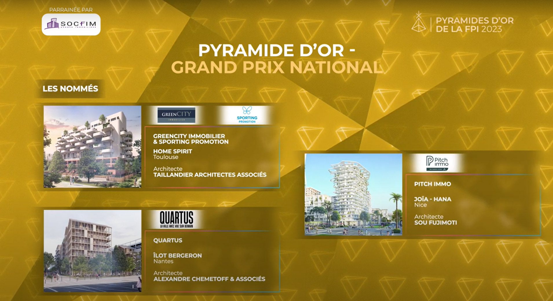 Pyramide d’Or : Sporting Promotion nommé pour le Grand Prix National des pyamides avec le programme « Home Spirit », à Toulouse