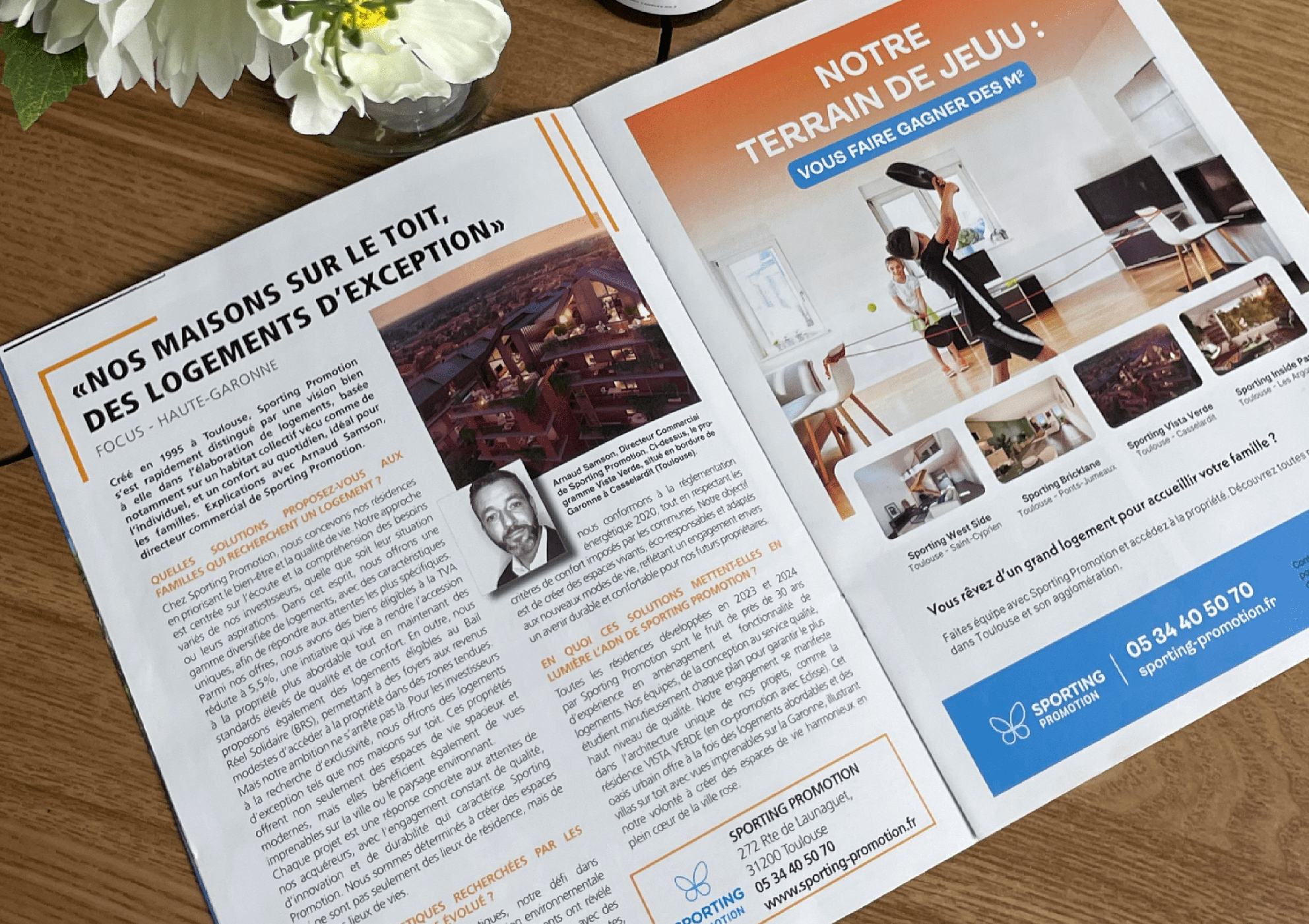 Sporting Promotion obtient une double page dans le magazine spécialiste de l’immobilier Bien Ici